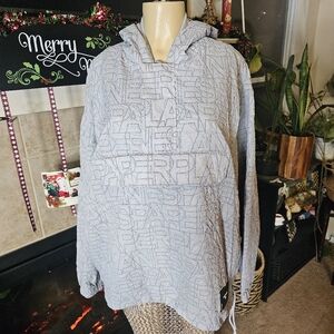 PAPER PLANES GREY LOGOTYPE CRINKLE  ANORAK JACKET ✈️  SIZE Medium MSRP $198